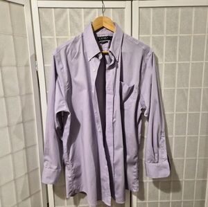 Ralph Lauren Black Label  Lavender Purple Button Down Shirt Sz 17